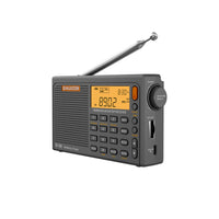 1 x RAW Customer Returns SIHUADON R-108 Small Portable Radios Rechargeable Battery Radio VHF FM AM SW Airband Radio World Receiver Digital Radio with ATS Station Memory Sleep Function Gray  - RRP €47.38