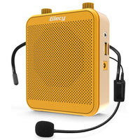 1 x RAW Customer Returns Giecy Voice Amplifier with Microphone Portable PA System 30W Rechargeable 2200mAh Battery for Teachers, Training, Meetings, Tour Guides Yellow  - RRP €49.98