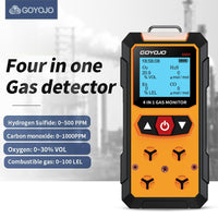 1 x RAW Customer Returns in 1 Gas Leak Detector H2S, EX, O2, CO - Reliable Safety Monitor for Home and Business with Accurate Detection, Rechargeable, Rugged Construction and Instant Alerts - RRP €109.99