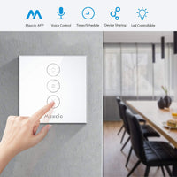 1 x RAW Customer Returns Maxcio Smart Roller Shutter Timer, Maxcio WiFi Blinds Curtain Switch, Compatible with Alexa and Google Home, APP Remote Control and Timing Function, Touch Switch 2 Packs  - RRP €53.99