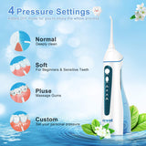 1 x RAW Customer Returns Oral irrigator, portable, oral professional, IPX7 waterproof, 5 jet nozzles, 4 different modes, USB charged for 21 days use, with a capacity of 200 ml. - RRP €38.3