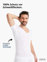 1 x RAW Customer Returns FINN anti-sweat undershirt men - undershirt men with inserts against sweat stains for reliable protection against armpit sweat white white XL - RRP €41.26