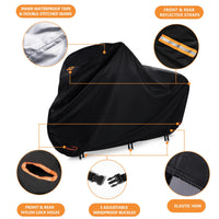 1 x RAW Customer Returns Bicycle tarpaulin E-bike 420D Oxford bicycle cover waterproof reflective strips buckles bike cover 200cm x 70 cm x 110cm  - RRP €35.22