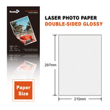 1 x RAW Customer Returns KOALA Photo Paper for Laser Printers, Double-Sided, Glossy, A4, 130 g m , 100 Sheets. Suitable for printing photos, certificates, brochures, flyers, leaflets, greeting cards, calendars, art - RRP €10.44