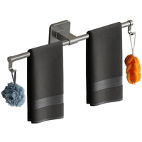 1 x Brand New Towel holder without drilling, adjustable design towel rail 30 cm length, towel rail for gluing for bathroom kitchen, bath towel holder towel rail wall, wall holder self-adhesive for towels - RRP €6.04