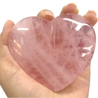 2 x RAW Customer Returns ideayard Large Rose Quartz Heart 75mm Healing Rose Crystal Lovers Stone Meditation Good Luck Relieve Anxiety Stress Palm Worry Stone for Gift - RRP €35.98