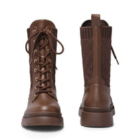 6 x Brand New DREAM PAIRS Women s Lace Up Boots, Latex Insole, Chunky Sole, Brown, 41 EU - RRP €198.66