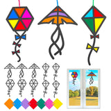 5 x Brand New Gulfmew Stained Glass Suncatcher Craft Kit of 10 with Stained Glass for Kids Stained Glass Decoration Set for Paper Crafts Christmas Birthday Party Decoration Kite  - RRP €96.0