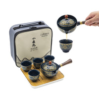 1 x RAW Customer Returns LURRIER Chinese Gongfu Tea Set, Porcelain Portable Teapot Set with 360 Degree Rotating Tea Maker and Infuser, All-in-One Portable Gift Bag for Travel, Home, Gift, Outdoor and - RRP €39.02