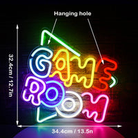 1 x RAW Customer Returns SIGNSHIP Green Game Room Neon Sign Led Neon Light for Wall Decoration USB Powered Colorful gaming room Neon Sign Art Wall Decor for Bedroom Game room gaming decoration Boys Gift - RRP €39.24