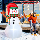 1 x RAW Customer Returns 210CM Inflatable Snowman with LED Light, Giant Christmas Snowman IP44 Waterproof, Indoor Outdoor Christmas Decoration for Christmas Parties, Garden, Courtyard, Living Room, Balcony, Lawn - RRP €45.76