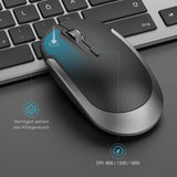 1 x RAW Customer Returns Keyboard Mouse Set Wireless, seenda Ultra-Thin Rechargeable Wireless, Ergonomic with Silicone Dust Protection for PC Laptop Smart TV, DE QWERTZ Layout Black Gray  - RRP €40.33