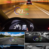 1 x RAW Customer Returns Voila Reve 5.5 inch A8 OBD2 Windshield HUD Head Up Display with RPM MPH Speed Warning Fuel Consumption Temperature - RRP €47.27