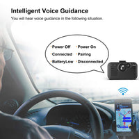 1 x RAW Customer Returns SUNITEC hands-free kit for car, Bluetooth 5.0, supports GPS, Siri, music, auto power on, Google Assistant, voice guidance, for 2 phones at the same time, with sun visor clips - RRP €37.73