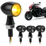 1 x RAW Customer Returns EXLECO 4 X Metal Motorcycle LED Turn Signal Lights 12V 5 LEDs Universal Motorcycle Led Indicators Universal for Most Motorcycles Motorbikes Scooters - RRP €27.13