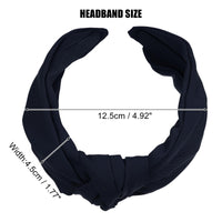 1 x Brand New VOCOSTE Knotted Headbands, Women s Hairband, Hairband for All Hair, Dark Blue - RRP €18.0