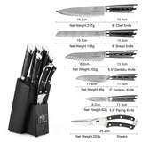 1 x RAW Customer Returns NANFANG BROTHERS Damask kitchen knife set 7 pieces, VG10 Japanese professional kitchen knife set Damask with beech knife block - RRP €181.5