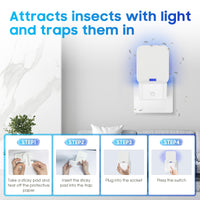 1 x RAW Customer Returns Electric Insect Killer, Fly Trap Indoor Plug in 2 Pieces Mosquito Repellent for Home Use with Sticky Pad Insect Catcher for Fruit Flies, Mosquitoes, Gnats, Moths, White - RRP €27.99