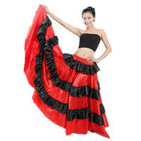 1 x RAW Customer Returns Women s Red Black Spanish Bullfight Skirt Flamenco Costume - RRP €29.98