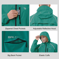 1 x RAW Customer Returns BALEAF Men s Cycling Jacket Waterproof Breathable Hiking Windbreaker Outdoor Lightweight Windbreaker Trekking Cycling Jacket,Green,XL - RRP €58.34