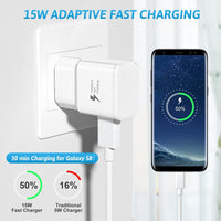 1 x RAW Customer Returns Pieces Fast Charger 6FT 1.8M USB C Cable Fast Charging, Cell Phone Wall Charger, USB Charger for Galaxy Note10 20 20 Ultra A50 A50s A51 5G White  - RRP €18.36