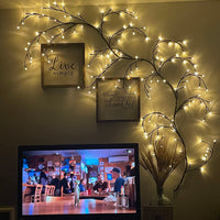 1 x RAW Customer Returns GOESWELL Luminous Willow Vine Wall Decoration Lights,144LEDs Indoor Tree Vine Decorative Lights with Remote Control on Off Dimmer,Suitable for Festival Ornament Create a Romantic Atmosphere - RRP €44.87