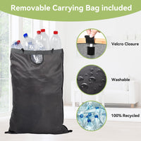 1 x RAW Customer Returns aceyoon deposit bottle storage with lid, empty bottle collection container including XXL carrying bag, deposit container with hole, bottle collector, old glass storage for kitchen, storage room - RRP €32.24