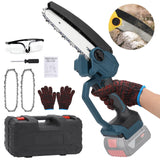 1 x RAW Customer Returns 6 inch mini cordless chainsaw compatible with Bosch GBA 18V battery, brushless motor cordless chainsaw hand chain saw for garden shears, branch shears, wood cutting without battery  - RRP €69.6