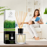 1 x RAW Customer Returns Room Fragrance Diffuser Lemongrass 200ml - Lemongrass - Naturally Pure Essential Lemongrass Oil - Intensive Room Fragrance - Room Fragrance Set for Aromatizing - RRP €19.67