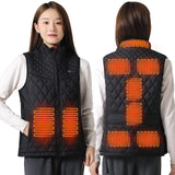 1 x RAW Customer Returns Heating vest women, electric heating vest, USB heating jacket, vest with heating, warm heated vest, heated vest adjustable temperature for outdoor skiing, hiking, hunting, motorcycle, camping white, XL  - RRP €37.2