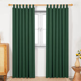 1 x RAW Customer Returns Deconovo curtains living room opaque curtains noise protection curtain loops thick thermal curtain cold protection heat protection, 220 x 140 cm height x width , forest green, set of 2 - RRP €39.49