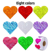 1 x Brand New 500 pieces heart-shaped sticker roll, 2.5 cm 8 colors self-adhesive heart-shaped stickers for teacher reward accessories, DIY scrapbooking cards decoration heart-shaped  - RRP €20.4