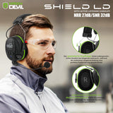 1 x RAW Customer Returns GREEN DEVIL Shield LD Active hearing protection - electronic hearing protector with Bluetooth 5.3 technology Integrated microphone EN352 compliant SNR 32dB for mowing and noisy work - RRP €70.42