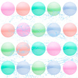 12 x Brand New Water Bombs Reusable, 20Pcs Refillable Water Balloons for Kids and Adults, New Reusable Silicone Water Balloons, Summer Pool Water Toys, Water Balls without Magnet - RRP €96.6