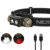 1 x RAW Customer Returns NICRON H28 Headlamp LED with Red Light USB Rechargeable Super Bright 1500 Lumen Headlight Flashlight Spotlight Floodlight IP65 Waterproof for Hunting Fishing - RRP €49.99