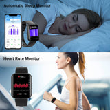 1 x RAW Customer Returns Smartwatch Men Women, 1.69 Curved Screen Fitness Watch with Heart Rate Monitor Sleep Monitor, Heart Rate, Pedometer, 22 Sports Modes Fitness Watch, IP68 Waterproof Smart Watch for Android iOS - RRP €40.33