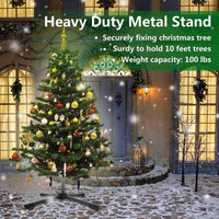 1 x RAW Customer Returns Metal Christmas tree stand, 5 sizes diameter, universal artificial Christmas tree holder for 60 to 300cm, robust Christmas tree base, foldable stand for Christmas tree up to 50kg - RRP €35.28