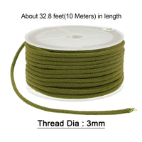 1 x Brand New sourcing map 2pcs Nylon Beading Cord Knotting String DIY Cord for Bracelet Craft 3mm x 32.8 Feet Olive Green - RRP €20.4