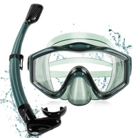 1 x RAW Customer Returns Snorkel set adult diving goggles with snorkel fully dry for men and women anti-leak anti-fog - RRP €22.86