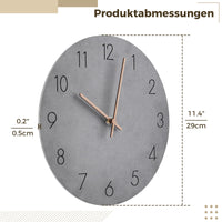 2 x Brand New Itoyx Wooden Wall Clock, No Ticking Noise, Silent Quartz Clock, Battery Operated MDF Wall Clock, Nordic Modern Design, Simple Home Decoration for Living Room, Bedroom, Office Black  - RRP €14.52