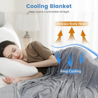 1 x RAW Customer Returns OMERAI Cooling Blanket Summer Blanket Double-Sided Cooling Blanket for Sleeping Self-Cooling Cooling Blanket Bed Thin Summer Blanket Soft Cooling Summer Blanket Lightweight Cooling Blanket Human for Sofa Travel  - RRP €23.14