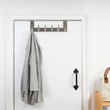 1 x RAW Customer Returns WEBI door coat rack with 6 hooks, door hook for hanging, door hanger, coat hook door, hook door, door hook strip inside, 1.7 cm, silver - RRP €19.99