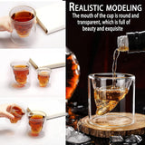 1 x RAW Customer Returns Webao Cool Glasses Set of 2 Wine Cups Crystal Skull Shot Glass Wine Whisky Glass 250ml - RRP €22.08