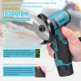 1 x RAW Customer Returns Hancaner Mini Angle Grinder Cordless Angle Grinder 19500 rpm 12 V professional Cordless Flex 2 Battery 2.0 Ah, 6 cutting discs, 76 mm cutting range for grinding and cutting - RRP €55.93