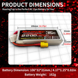 1 x RAW Customer Returns Roaring Top 2200mAh 11.1V 3S 35C Continous Discharge Lipo Battery with XT60 for RC Evader BX Car Truggy Truck RC Airplane Quadcopter Helicopter 2 Packs  - RRP €33.98