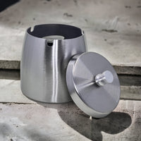 1 x Brand New Storm ashtray with lid - Odor-proof stainless steel cup with anti-scratch protection - Ashtray perfect for indoors and outdoors - Size 9x9x9 - RRP €15.32