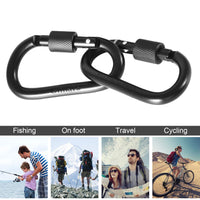 3 x RAW Customer Returns Pack of 10 carabiners with screw cap, Gimars key ring carabiner hook, aluminum screw carabiner for camping, fishing, hiking or traveling black  - RRP €39.3