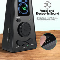 1 x RAW Customer Returns Digital metronome with timer, English voice counting, one-touch operation and easy-to-read color display. Electronic metronome with volume control for piano, guitar, drums, violin - RRP €25.2