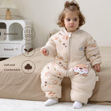 1 x RAW Customer Returns MIKAFEN baby sleeping bag long sleeve with feet 3.5 tog winter, children s winter sleeping bag with legs, puppy baby height 90-100cm - RRP €29.23