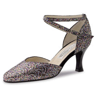 1 x RAW Customer Returns Werner Kern ladies dance shoes Betty 6.5 - Colour Silver Multi - Size UK 3.5 - RRP €134.05